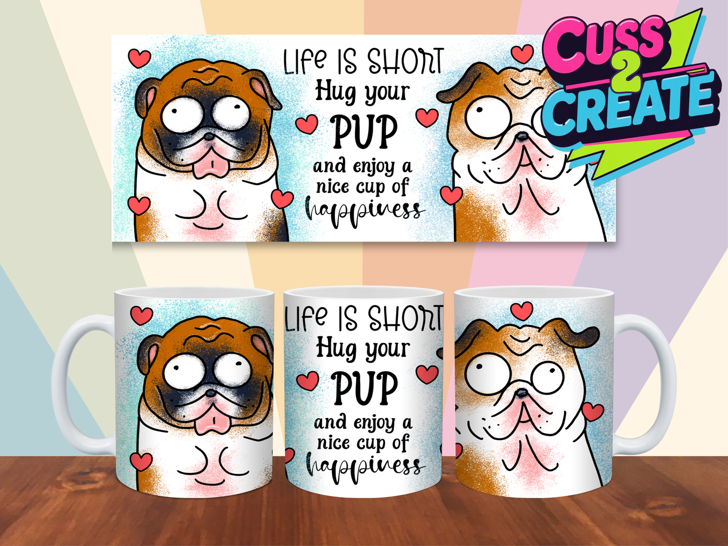 Coffee Pause with Paws Design 3 Ceramic Mug