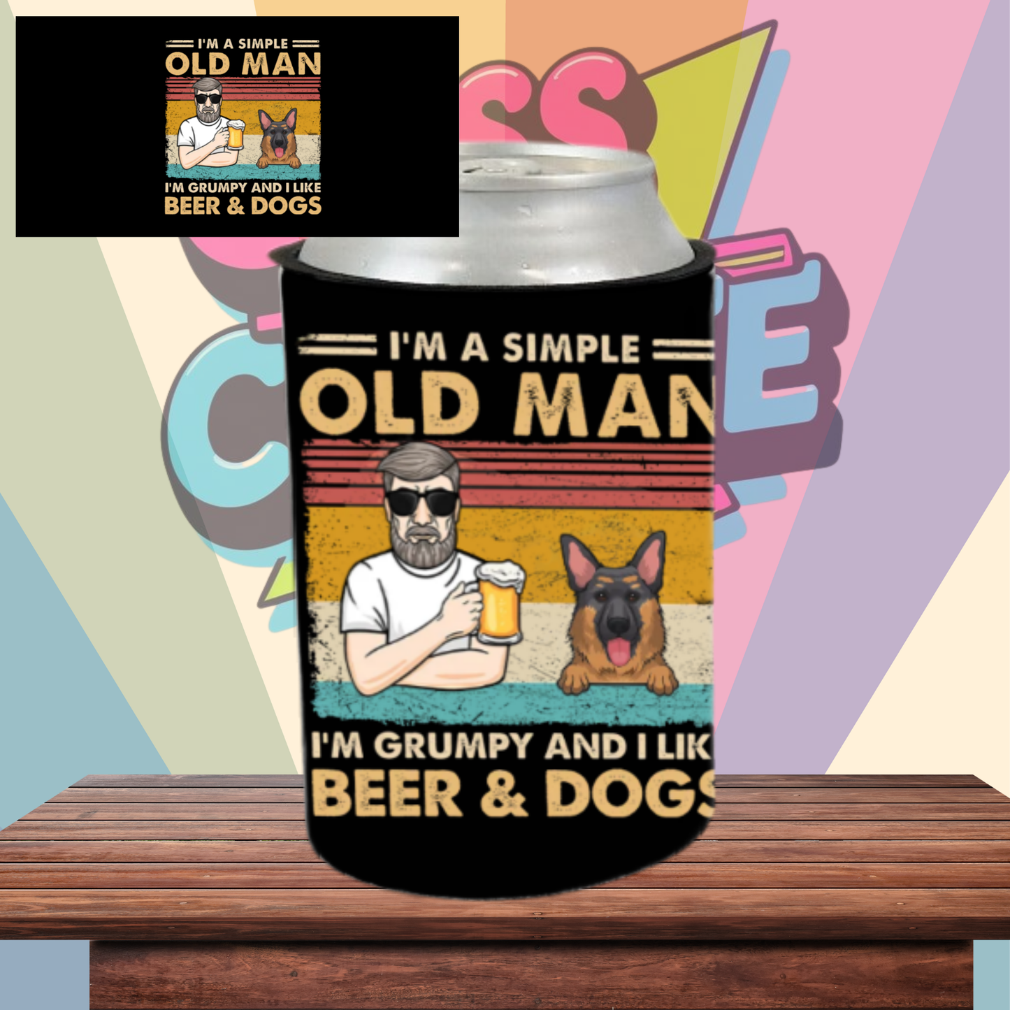 Old Men love dogs and Beer