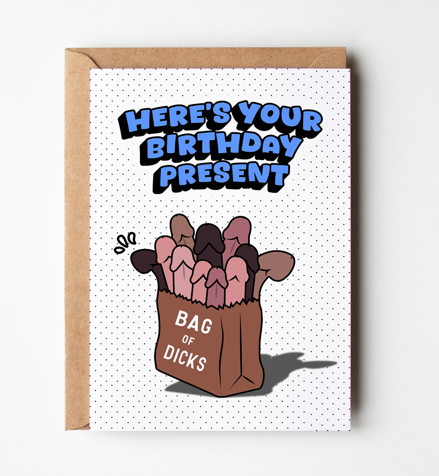 Yeah Noted - Bag of Dicks Birthday Card, Inappropriate Greeting Card