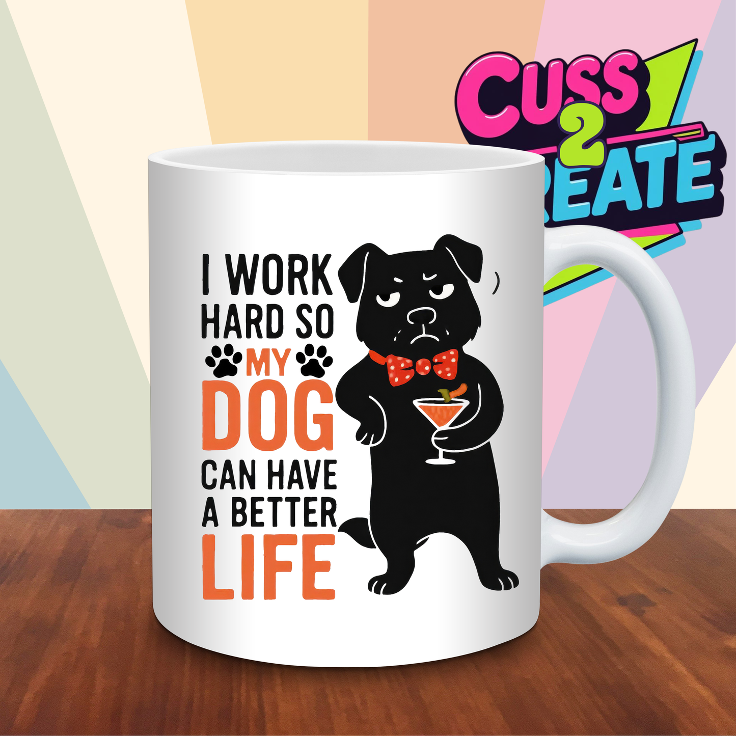 I work Hard  Ceramic Mug