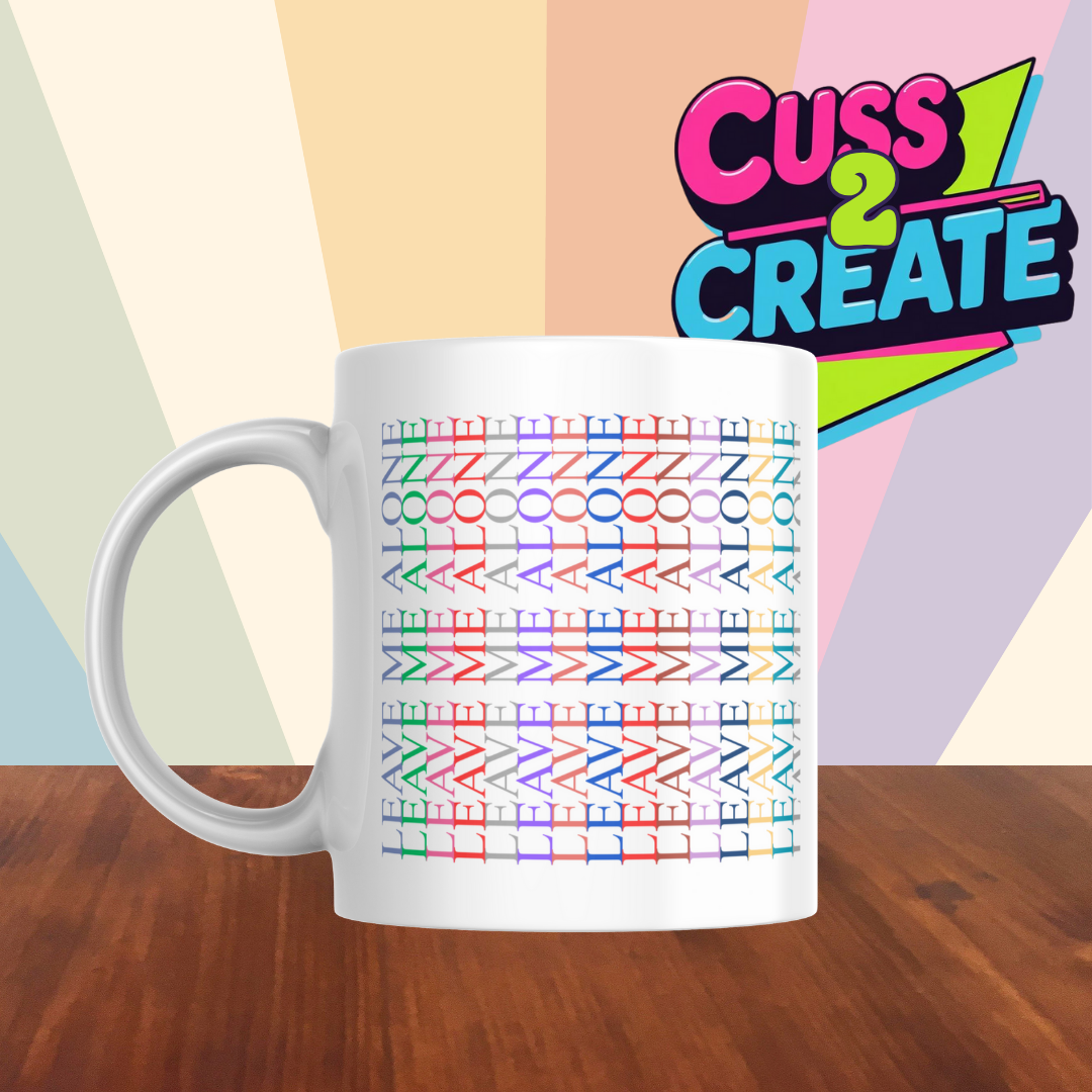 Leave Me Alone Coloured Tyre Tread Mug