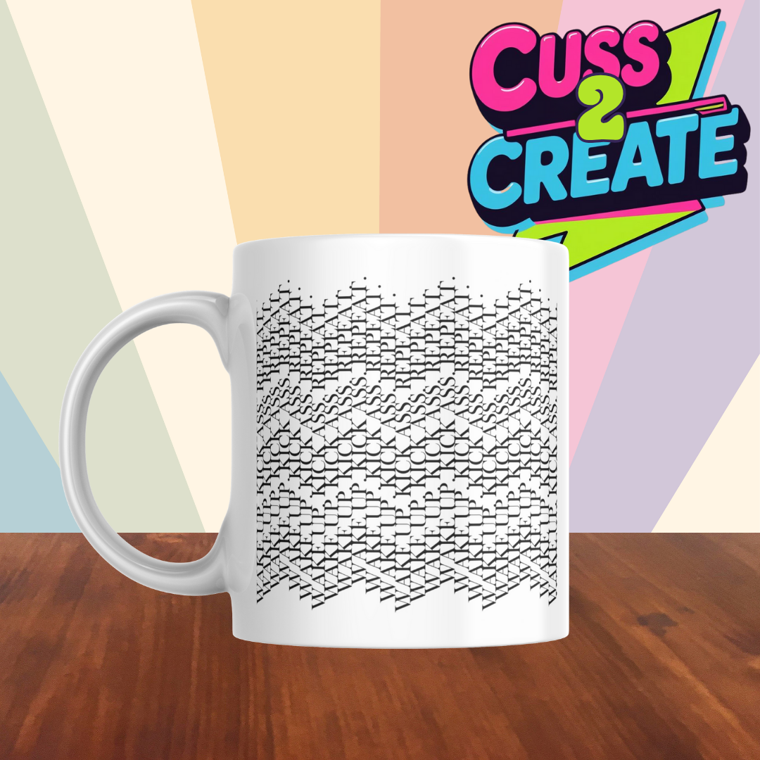 Wake Up, Kick Arse Tyre Tread Mug