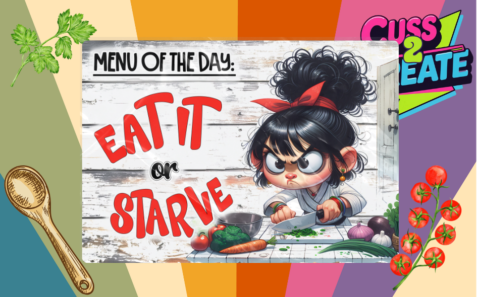 Eat it or Starve Black Haired Beauty