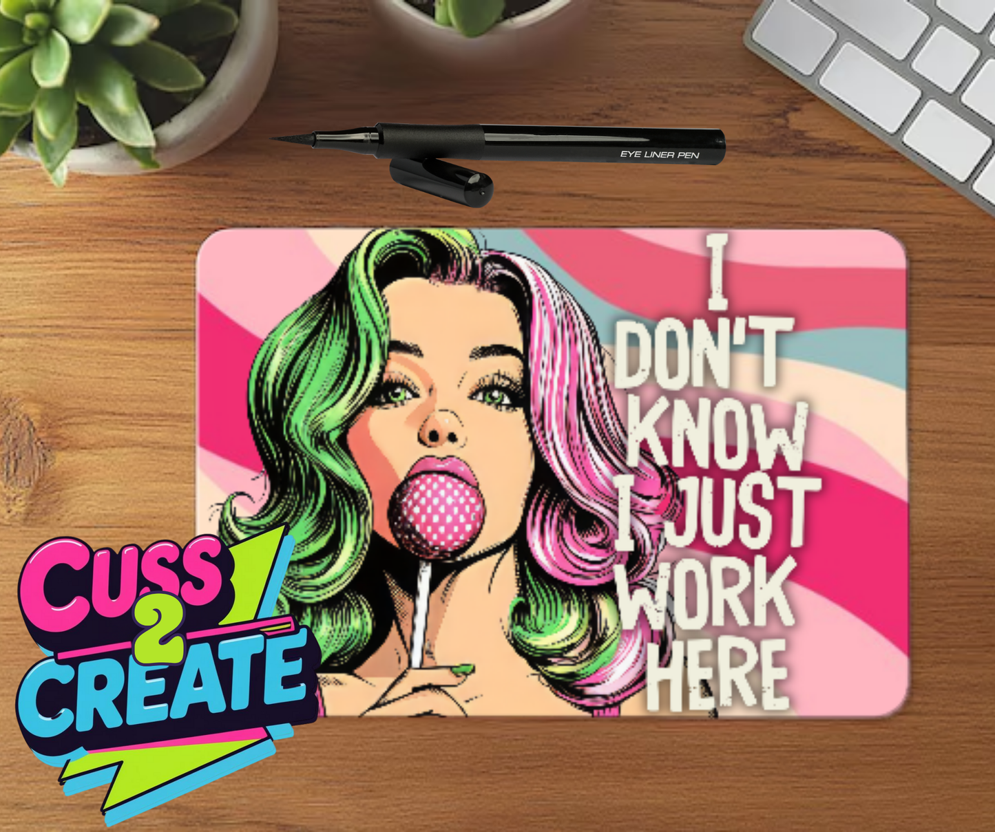 I just Work Here Mouse Mat